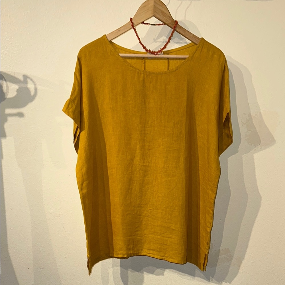 Bellambia Italian linen blouse L